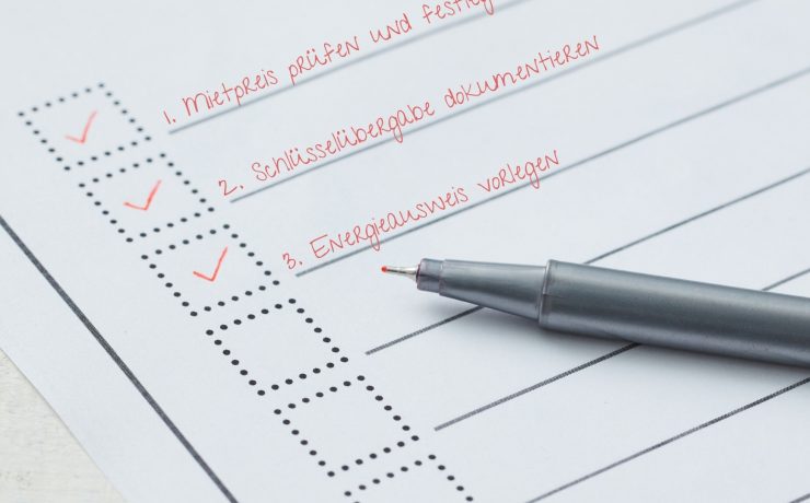 Checkliste für Vermieter Wohnung vermieten